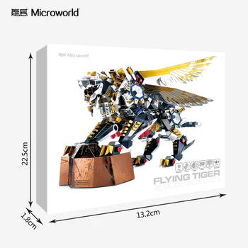 Microworld 3D Metal Puslespil Figur Toy Flyvende Tiger model Pædagogiske Puslespil 3D-Modeller kits Uddannelse Gave Legetøj For Børn