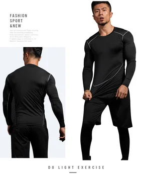 2020 mænd fitness sport, kort-langærmet jogging-shirt, mænds training T-shirt, top sport kompression hurtigtørrende T-shirt