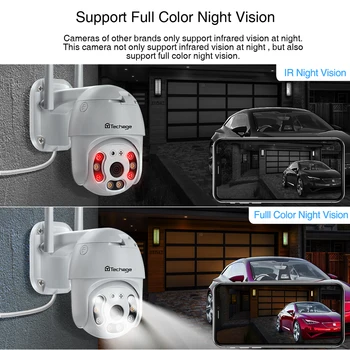 Techage 1080P Trådløse PTZ IP Kamera Udendørs Vandtæt H. 265X CCTV Sikkerhed Kamera Smart AI Menneskelige Opdagelse Farve Night Vision