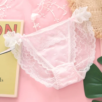 Pink Fersken Elsker Japansk Sød Dejligt Undertøj Sæt Sexede Kvinder er Lolita Mesh Blonde Lingeri Push Up Bh Bøjle Bikini Sæt