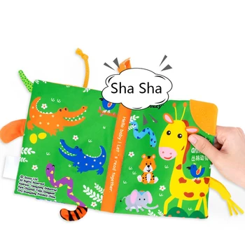 Baby Bog Bløde Rive Klud Bøger Nyfødte Early Learning Udvikle Erkende, At Læse Puslespil Legetøj Spædbarn Stille Bog For Børn