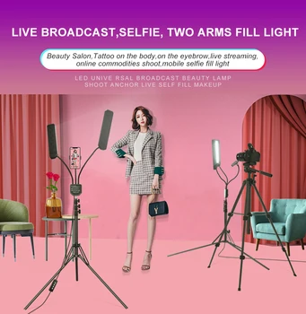 MAMEN Selfie Ring Lys LED Dæmpbar Fotografering Belysning Til Youtube Studio Video På DSLR Kamera Gøre op Foto Med Stativ