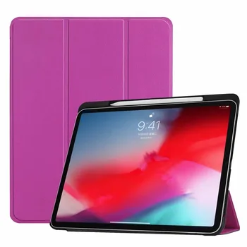 Premium-Trifold-Sagen [Stærk Beskyttelse + Apple Blyant Opladning er Understøttet] Auto Sleep/Wake Cover til New iPad Pro 11 tommer 2018