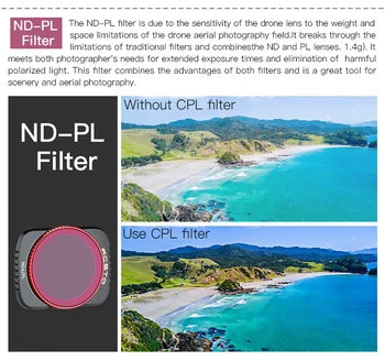 Linse Filter for DJI Mavic Air 2 Filter UV CPL Kamera Professionel ND8 ND16 ND32 ND64 ND4-PL Sæt Glas Tilbehør
