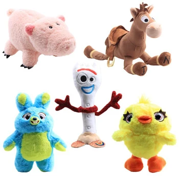 Disney Toy Story 4 Forky Bunny And Ducky Lyserøde Gris Søde Tegneserie Kanin Dukker, Bamser til Børn Gaver Jul Fødselsdag