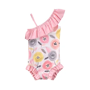 2020 Baby Girl Bikini Sæt Badetøj Frugt Bownot Dot BIkini sæt Ét stykke Strappy Pjusket Svømme Badedragt Kostume Badning