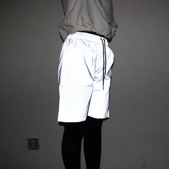 Ny 2020-Sommer Mode Mænd Kvinder Nat Lys Reflekterende Shorts Hip Hop Blanke Blink Korte Bukser Til Par M-3XL