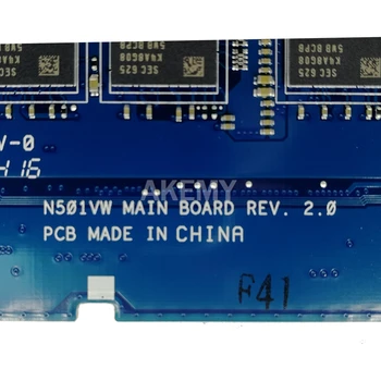 N501VW bundkort i7-6700HQ CPU 8GB RAM GTX960M bundkort For ASUS N501V N501VW UX501VW G501V VW laptop bundkort Testet OK