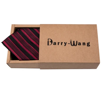 Designere Lilla Paisley Herre Bånd 8,5 cm Silke Slips Hanky Box Sæt Gaver til Mænd, Bryllup, Brudgom, Tørklæder LS-5160 Barry.wang