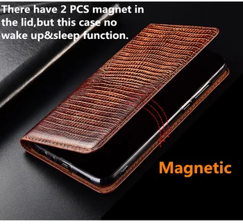 For Umidigi A7 Pro tilfælde firben tekstur ægte læder flip case-kort slot holder til Umidigi A9 Pro/Umidigi A7 telefon taske cover