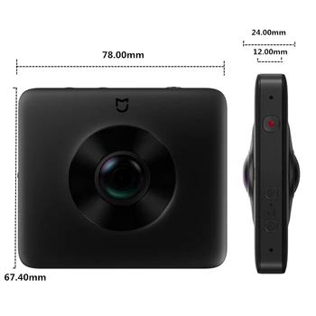 Xiaomi Mijia 360° Panorama Kamera IP67 rating 6 akse EIS WiFi Bluetooth 3.5 K Videooptagelse 1600mAh batteri Sfære Kamera kit