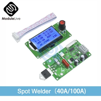 Digital LCD-Dobbelt Dobbelt Pulse Encoder Stedet Svejser-Svejsning Maskine Tid Svejse Kontrol Modul yrelsen 40A/100A Elektroniske Controller