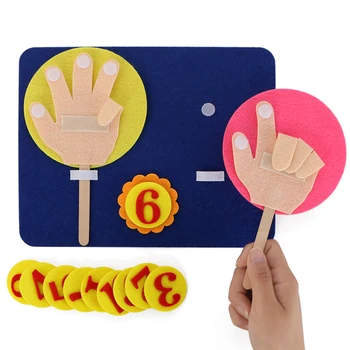 1 Sæt Børn Matematik Legetøj Finger Tælle 1-10 Læring Montessori Pædagogisk Legetøj Følte Finger Numre Undervisning legetøj DIY Håndværk