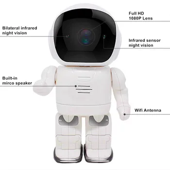 Drop shipping Smart robot wifi IP-kamera til sikkerhed i hjemmet wifi kamera indendørs smat hjem kamera-IP kamera MOQ 1 stk