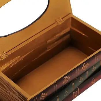 Retro Stil Bog Tissue Box Luksuriøs Boks Europa Serviet Papirholderen Ring Væv Opbevaringsboks