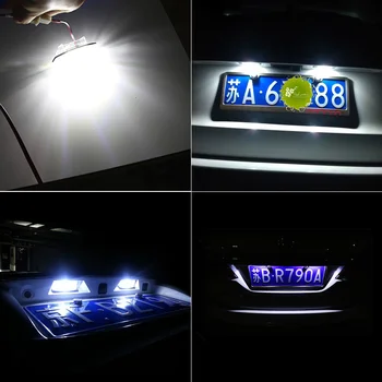 For Honda Jazz Passer Odyssey Stream Indsigt 5D Logo 3D AUTO LED CANBUS Ingen fejl Bil Nummer Nummerplade Lampe Lys lamper Hvid