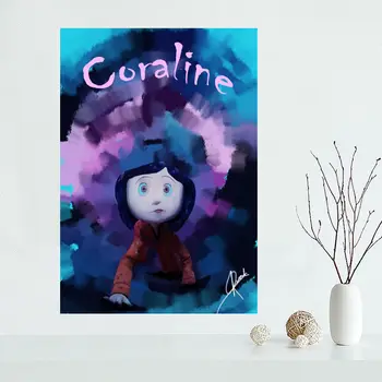 Brugerdefineret Coraline Plakater Og Prints Væg Billeder Til Soveværelse Moderne Kunst Plakat Hjem Wall Decor Silke Stof Klud Urammet