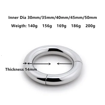 5 Størrelsen Magnetisk Metal Penis Cock Ring Beklædning Bundet Bold Båre Pungen Pik Ring Sex Legetøj til Mænd Fysiske Forsinke Ejakulation
