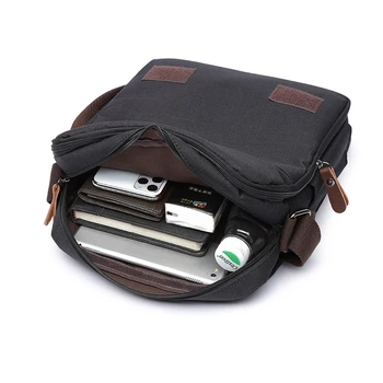 Kort enkelt skuldertaske Enkel Polyester Multilayer Lommer Mode pen taske zipper ipad taske til mobiltelefon taske messenger tasker tote