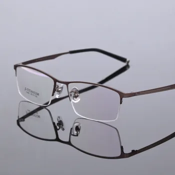 BCLEAR 2018 Mode Titanium brillestel Ren Titanium Halvdelen Rim Briller Ramme Ultralet Mænds Casual Business Briller