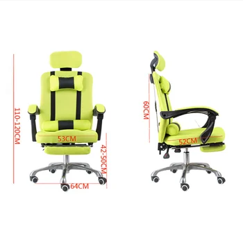 Computer stol hjem kontorstol mesh fodstøtte stol kan ligge frokost pause stolen kan drejes løfte hovedstøtte BR-10