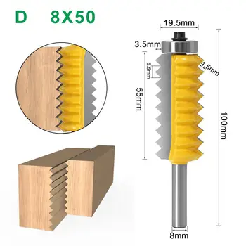 8mm Skaft Finger Fælles Lim Fræseren Rejst panel V fælles Router Bits til Træ Tenon Træværk Kegle Tenoning Bit