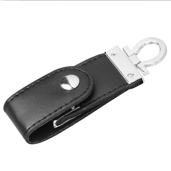 Nye metal-læder-nøglen i usb-flash-drev 64GB 32GB, 8GB 16GB USB 2.0 hukommelsesnøgle Nøgler U Disk mode pels sag