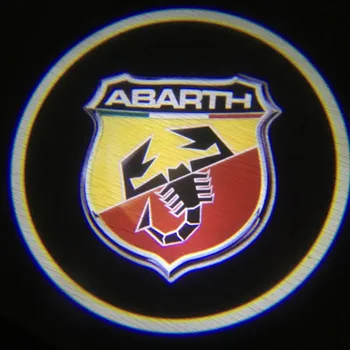 2stk for Abarth Bil Døren Velkommen Logo Lys Projektor Til ABARTH Projektor Ghost Skygge Lampe