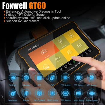 FOXWELL GT60 OBD2 Automotive Scanner hele Systemet Bil-Diagnose ABS SRS EPB DPF Olie Reset ODB2 Diagnostiske Scanner Værktøj PK MK808