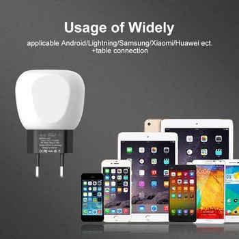 VOXLINK usb oplader LED Touch Kontrol Smart rejse oplader usb-induktiv Oplader Til iPhone, Samsung Xiaomi Mobiltelefon-Oplader