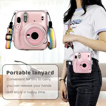 For Fujifilm Instax Mini-11 Bærbare Gennemsigtig Kamera, Hvis Støvtæt Beskyttende Dække Praktiske Let Med Rem