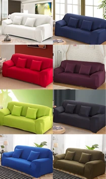 1/2/3/4 sæde snow white solid colorsofa covers til stue elastisk spandex sofa slipcovers sofaen dække strække sofa håndklæde
