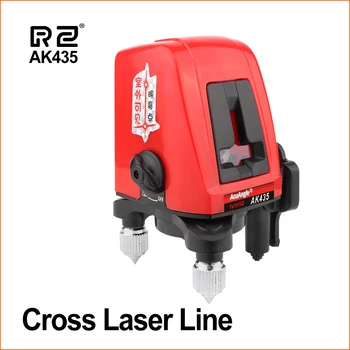 RZ Laser-Niveau 2 Line-Rød Stråle Linje 360 Graders Roterende Niveau Selv-nivellering Vandret&Lodret Tilgængelige Auto-Laser-Niveau AK435