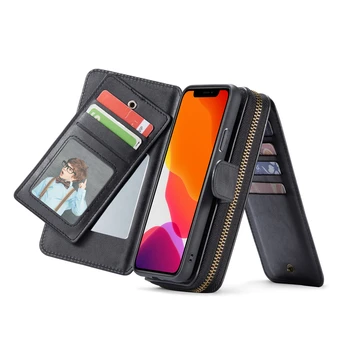 Luksus Lynlås Multi-Wallet Læder taske Til iPhone 11 12 pro 5s 6s 7 8 Plus X Xr Xs Antal Magnet Telefonens Cover