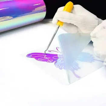 30x100cm Farve Holografiske Opal PVC Heat Transfer Vinyl Film Heat Press Machine T-Shirt Jern På HTV Udskrivning Ark DIY Tøj