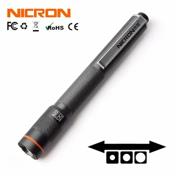 NICRON B22 Pen Lommelygte Høj CRI Farve Match Zoomable 120LM Vandtæt IP65 2xAAA Mini Hjem Fakkel Lampe For Vedligeholdelse osv.