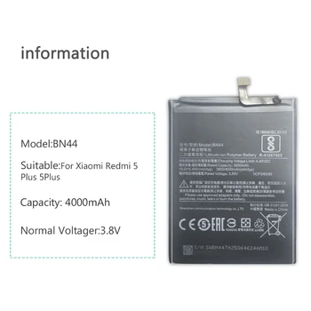 Interne batteri til Xiaomi Redmi 4 Pro, Originale MPN: BN40