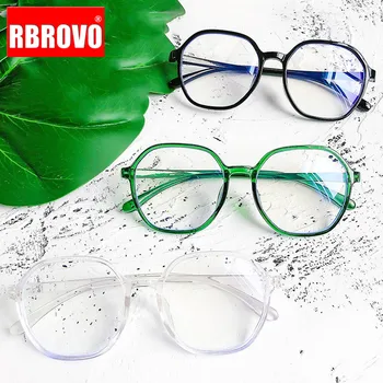 RBROVO 2021 Retro Kvinder Nærsynethed Briller Anti-blå Lys Fladskærms Spejl Briller Overdimensioneret Ramme Nærsynet Recept Briller