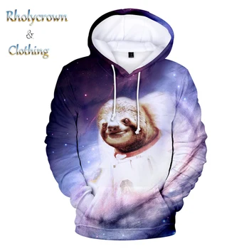 2020 Mode til Kvinder og Mænd Hooded Sweatshirt Sloth Børns 3D Hoodie Hip Hop Harajuku Print Sloth Drenge / Piger Sweatshirt