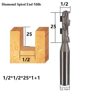 Diamant PCD woodworking cnc fræser to fløjte spiral Skaft Rengøring Bunden Endmill at dreje træ værktøjer CVD Slidseskiveindretning router