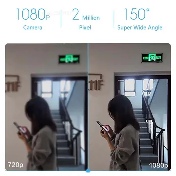 Youpin Xiaobai Trådløse Smart Cat-eye Video Dørklokken M1 1080P Med 5inch Touch Screen AI Face Detection & PIR Bevægelse Detektion