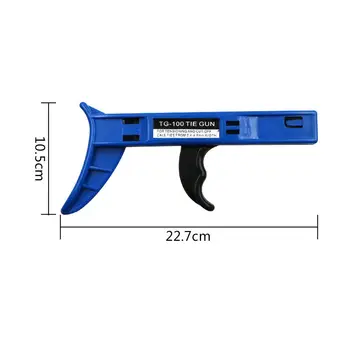 Multifunktionelle TG-100 Blå Nylon Kabel-Tie-Wrap-Fastgørelse Lukning Pistol Zip Stramning Af