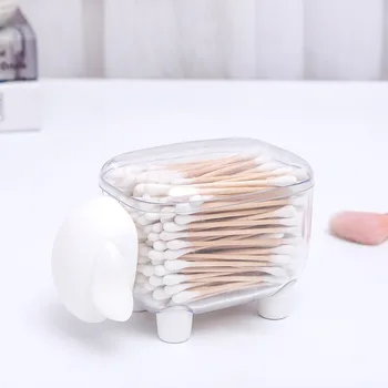 Makeup Organizer Bomuld Pads Plast Beholder Vatpind Gøre Op Arrangør Tandstikker klip slik desktop opbevaringskasser Bakker