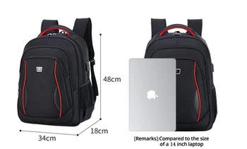 Vandtæt store rygsæk mænds multifunktionelle computer taske, usb-black business-rygsæk mænds rejse taske unge studerende taske