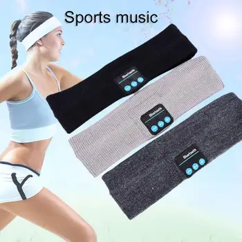 Yoga Sport Trådløse Bluetooth Music Phone Hovedtelefon Sove Maske, Sport Hovedbøjle, Bløde Hovedtelefoner med Mikrofon Sovende Hovedbøjle Headset