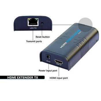 LKV373 V4.0 HDMI Extender-Video Sender+Modtager Via Cat5e/Cat6 1080P Op til 100m Ethernet-Netværk sender HDMI-TX + RX