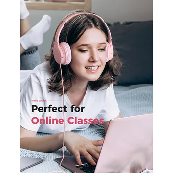 Mpow CHE2 Børn Hovedtelefoner Stereo Sound Headset med Bløde Ørepuder Over-ear Sammenfoldelige Hovedtelefoner til Mobiltelefoner, Bærbare Teens