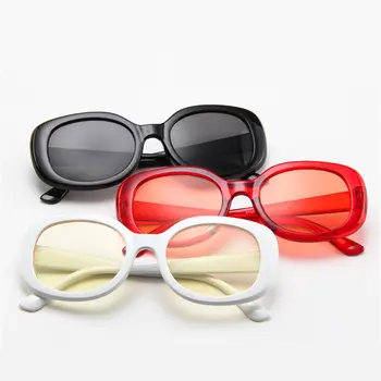 KUJUNY Overdimensionerede Retro Solen Glas Kvinder Store Ramme Solbriller Damer Ovale Briller Vintage Brand Designer Eyewears