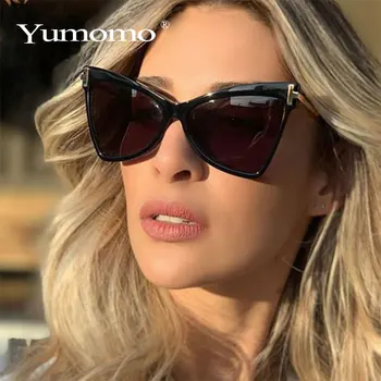 2020 Overdimensionerede Retro Cat Eye Solbriller til Kvinder Brand Kvinders Solbriller Kvinder Elegant Gradient Skygge Mænds Briller