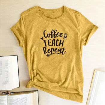 Og Undervise Gentag Print T-shirts Kvinder 2020 Modetøj Sommer-Shirts til Kvinder Dame Tøj Toppe Graphic Tee Shirt